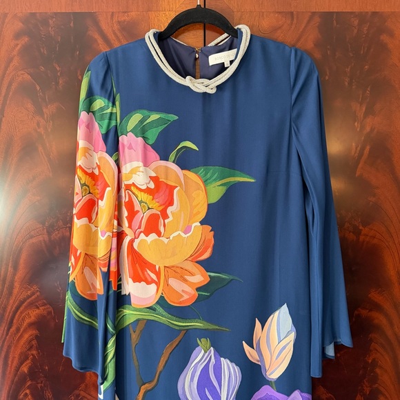 BORGO DE NOR Capucine Embellished Floral-Print Crepe de Chine Maxi Dress - Picture 8 of 16